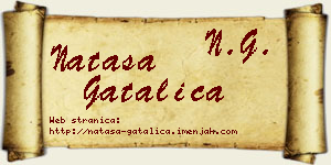 Nataša Gatalica vizit kartica